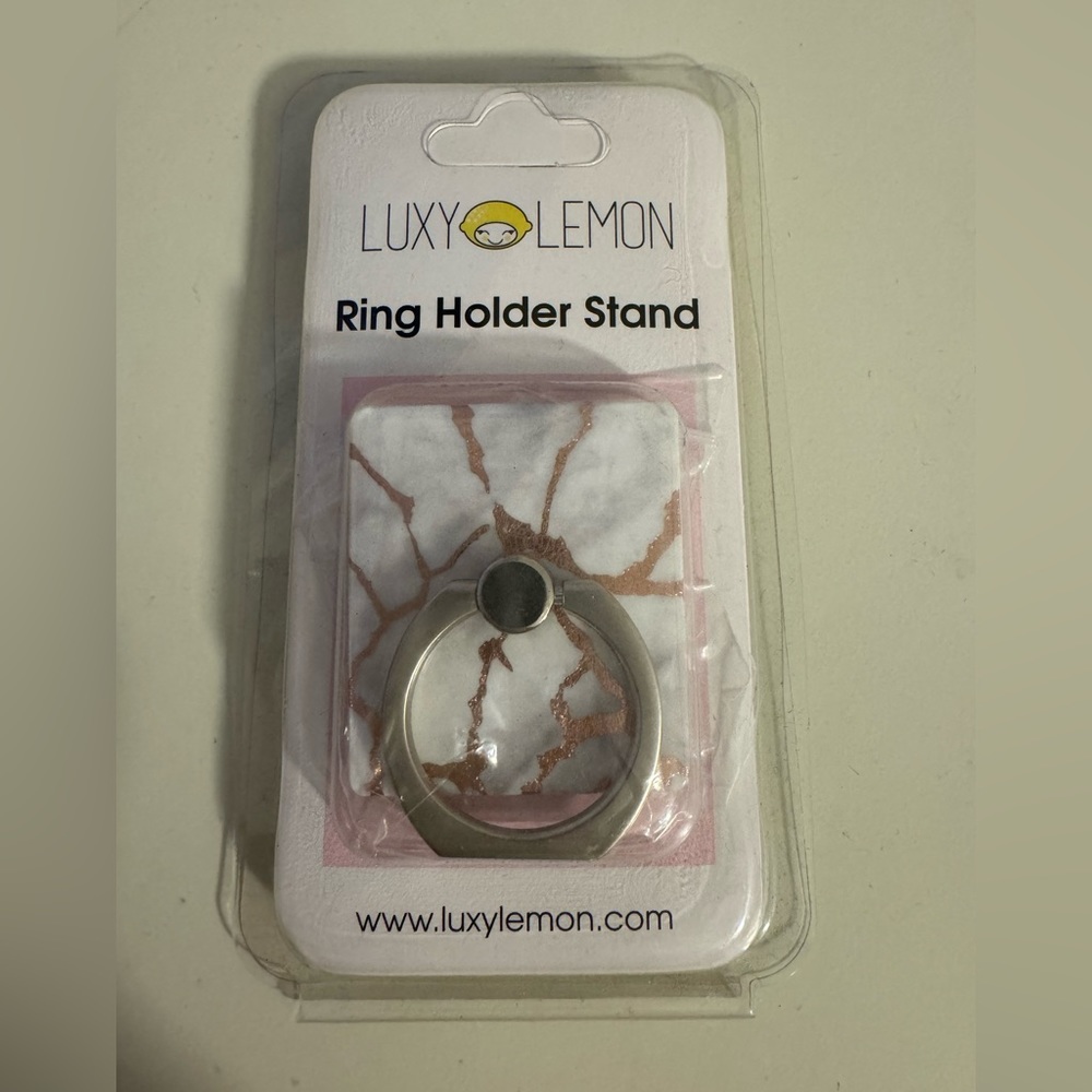 Luxy Lemon ring holder stand for cell phone.